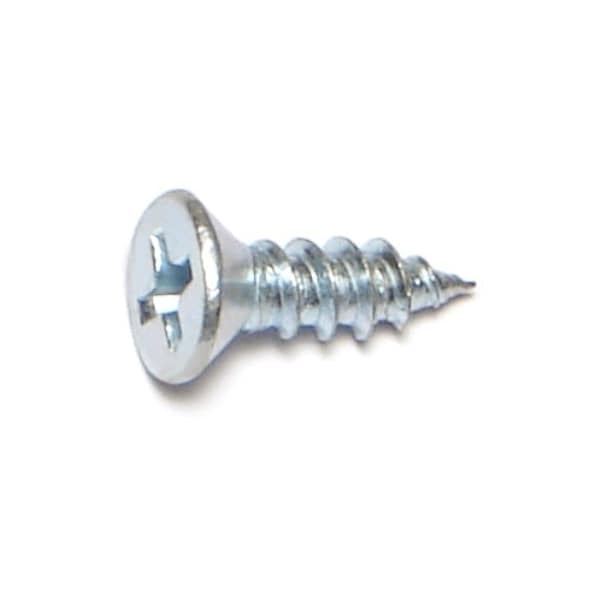 Midwest Fastener Wood Screw, #7, 1/2 in, Zinc Plated Steel Flat Head Phillips Drive, 40 PK 69844 - main